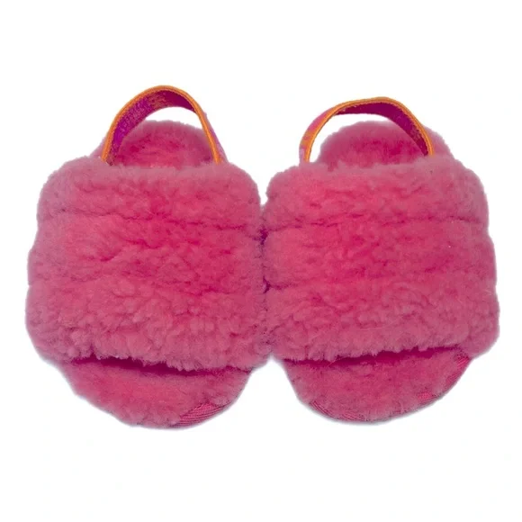 UGG Baby “Fluff Yeah” Sling Back Slide Slippers Size 3-4  Age 1 to 3 - Picture 2 of 6